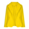 thumbnail image 4 of SELONE Womens Blazers for Work Professional Long Sleeve Jacket Lapel Short Coat Slim Business Fashionable Solid Outerwear Winter Overcoat Outwear Coat Clothes for Women Yellow XL, 4 of 6