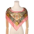 thumbnail image 2 of INSPIRAR CHIC Mujeres Pañuelo de Satén Cuadrado 35" Gran Pañuelo de Paisley Simétrico de Seda para el Cabello, Envoltura para Dormir, Bandanas 90x90cm Rosa, 2 of 6