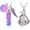Type-C, variant on Cremation Jewelry Paw Print Urn Necklaces for Human Pet Ashes Cylinder Urn Pendant Keepsake Memorial Ash Locket Holder Necklace for Men Women
