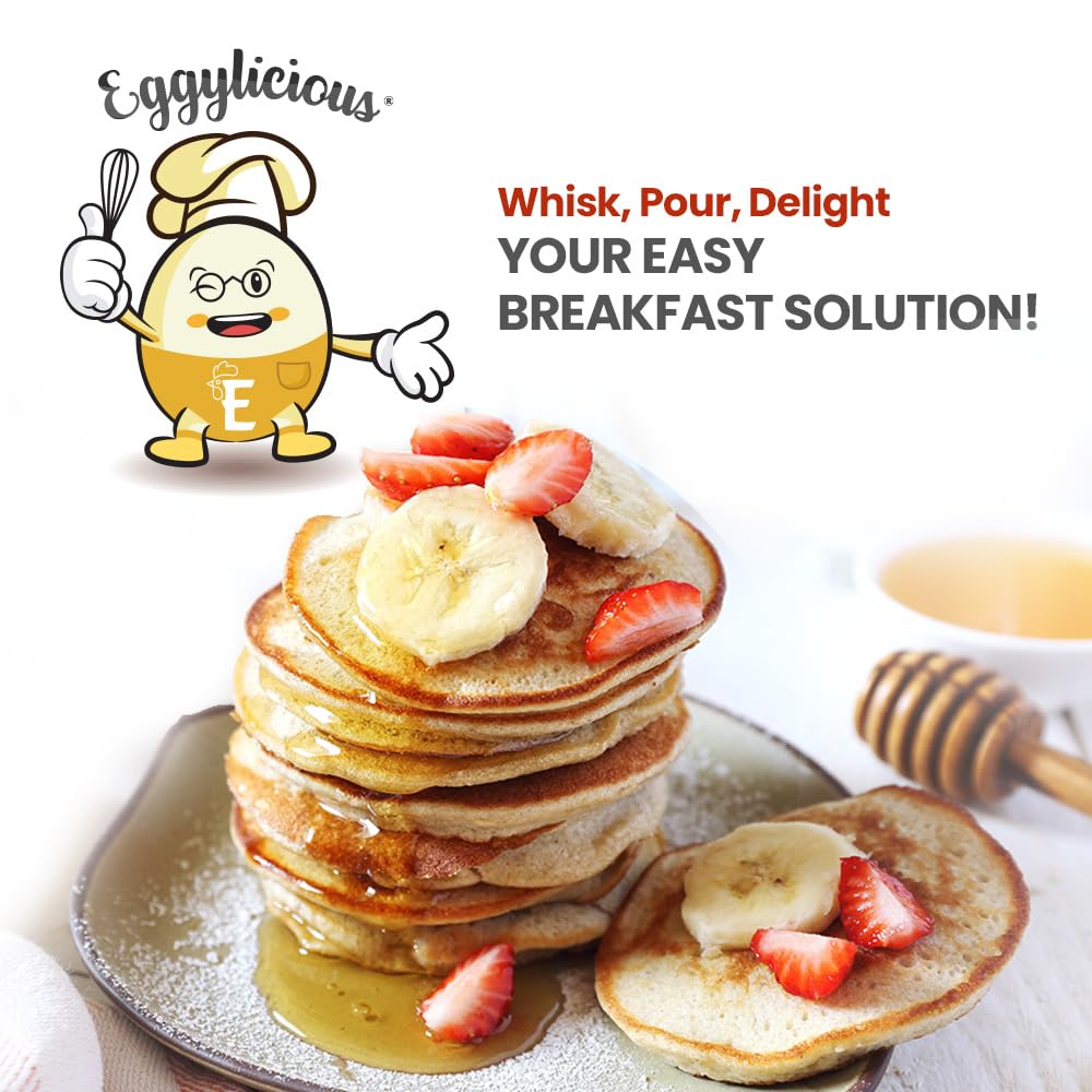 Eggylicious - PACK of 2 - Pancake/Waffle Mix – Made w/Premium Ingredients – Classic Recipe – Delicious Breakfast – Loved by Kids & Adults – Free of Preservatives or Colorants – 1 lbs