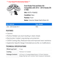 thumbnail image 2 of Front Brake Pad and Rotor Kit - Compatible with 2012 - 2015 Honda CR-V FWD 2013 2014, 2 of 2