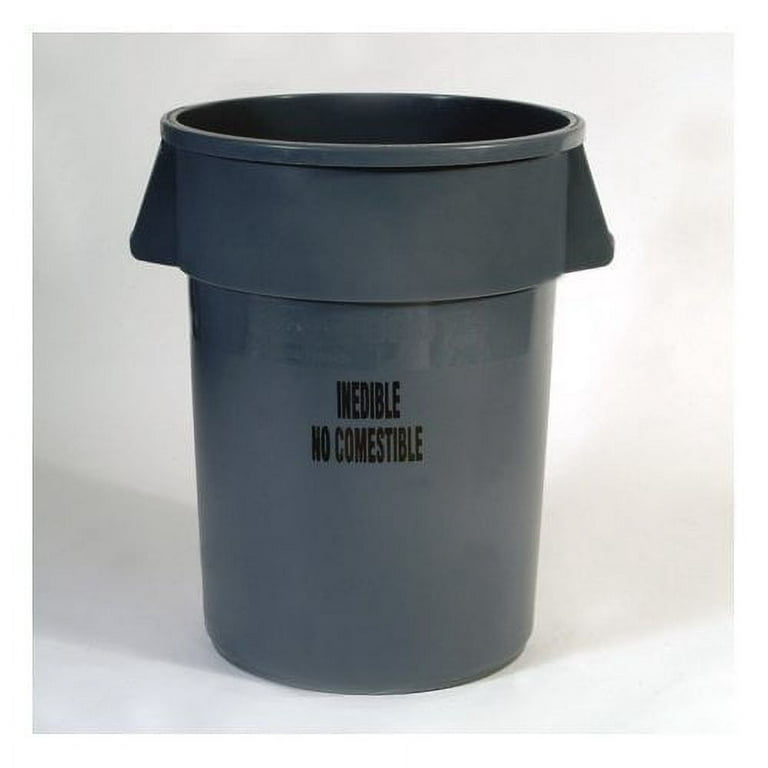 Rubbermaid Commercial Products 16-Gallons Black Plastic Commercial