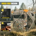 thumbnail image 5 of Hunting Blind with Full Open Door 360° See Throught Ground Blind for Deer Hunting Blaze Orange Safety Panels, Portable Hunting Blind Camouflag, 5 of 9