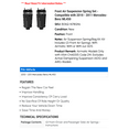 thumbnail image 2 of Front Air Suspension Spring Set - Compatible with 2010 - 2011 Mercedes-Benz ML450, 2 of 2