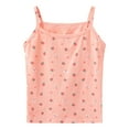 thumbnail image 1 of Girls Tshirts Summer Sleeveless Printed Soft Ribbed Knit Undershirt Tank Top Girls Tops Pink 5-6Years, 1 of 3