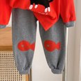 thumbnail image 4 of TOWED22 Toddler Baby Boy Outfit Fall Winter Boy Clothes Long Sleeve Cute Cartoon Sweatshirts Pants Outfits 3 Months-6T Size:11-12 Y,Color:Red, 4 of 5
