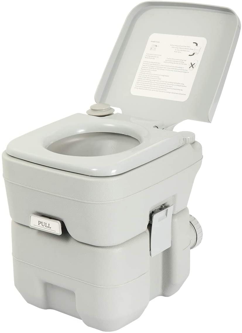 Portable 5 Gallon Gray Toilet 
