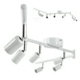 thumbnail image 3 of Flexibly Rotatable Light Heads, Track Lighting Kit Rotatable Lamp Head 6 Way Ceiling Spotlight GU10 Base Socket 85-265V for Kitchen Island Living Room Bedroom, 3 of 7