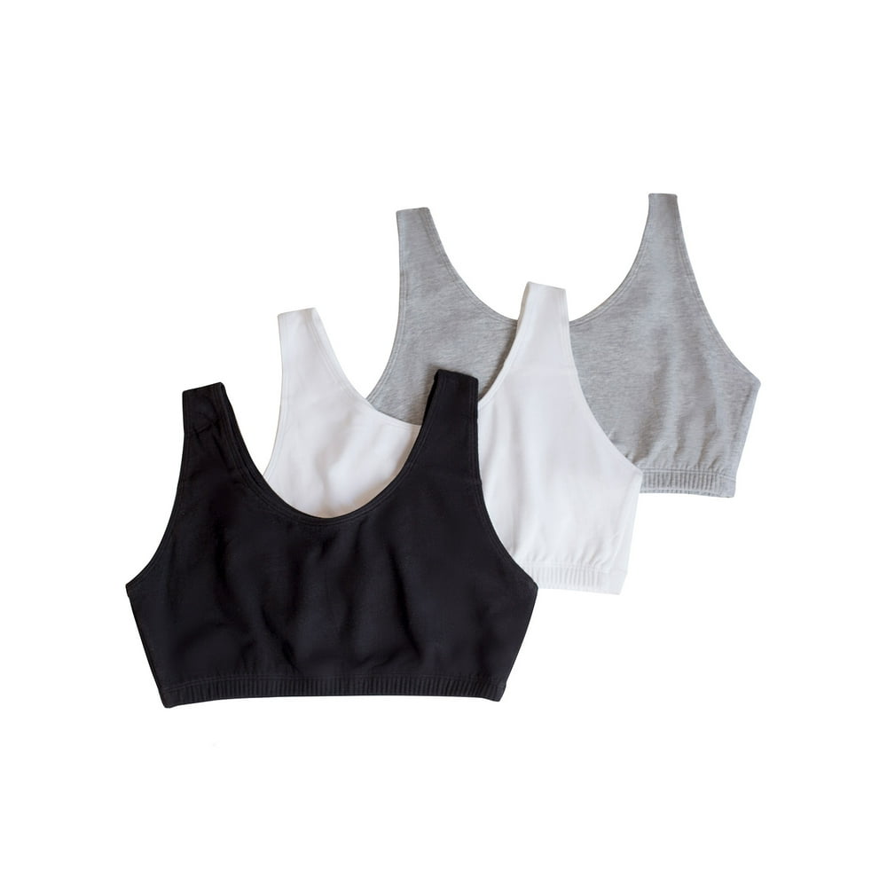 Fruit of the Loom Womens Tank Style Sports Bra 3Pack, Style 9012
