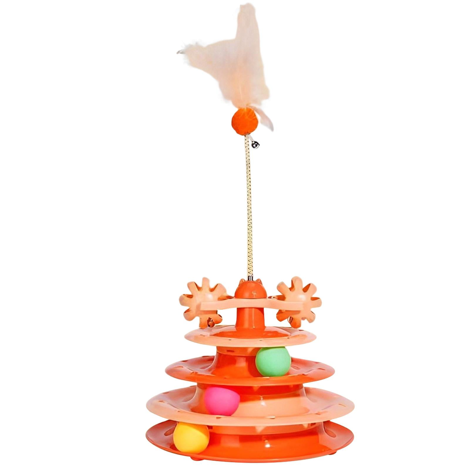 Ball Track Cat Toy | Kitten Tower with 3 Removable Balls | Interactive ...