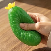 Sensory Squeeze, Sensory Toys for Student with Autism, Relaxation Relief Items for Student, Relaxation Toys Adults, 6X1.5 Inch Green Pickle Squeeze Toys for Calm Focused Activity