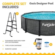 Funsicle 12' x 36 Oasis Designer Above Ground Pool Set with Pump, Round Frame