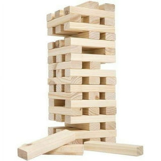 Giant Toppling Tower Game - 60 Blocks - Storage Crate - Indoor/Outdoor Set