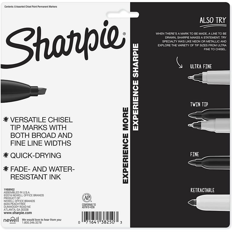  SHARPIE Permanent Markers, Broad, Chisel Tip, Single, Slate  Gray (1927296) : Office Products