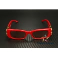 thumbnail image 2 of BALENCIAGA BB0096S 003 Rectangular Squared Red Gold 51 mm Women's Sunglasses, 2 of 5