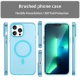 thumbnail image 2 of For iPhone 13 Pro Max MagSafe Frosted Translucent TPU + PC Full Coverage Phone Case,Blue,For iPhone 13 Pro Max, 2 of 8