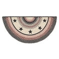 thumbnail image 2 of VHC Brands Colonial Star, Braided Jute Rug, Non-Skid Pad, Door Mat, Rectangle, Tan Red Black, 24x36, 2 of 10