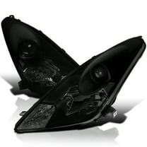 Spec-D Tuning Black Smoke Projector Headlights Compatible with 2000-2005 Toyota Celica, Left   Right Pair Headlamps Assembly