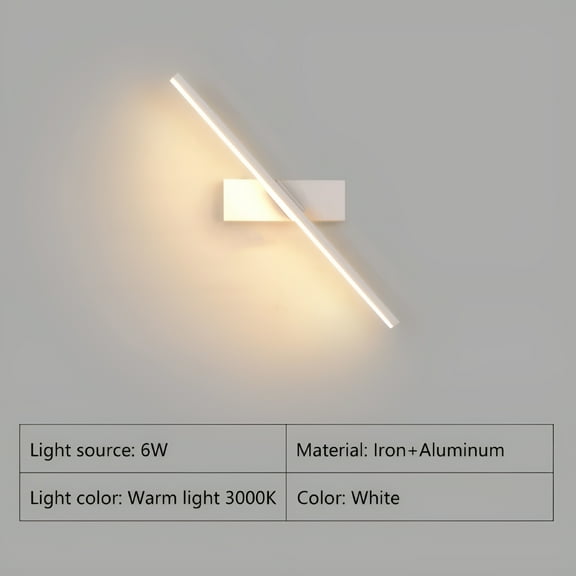 HIBIBUD Modern Wall Sconce Rotatable 330° LED Wall Light Fixtures for Bedroom Living Room Hotel Hallway Corridor Warm/White Light