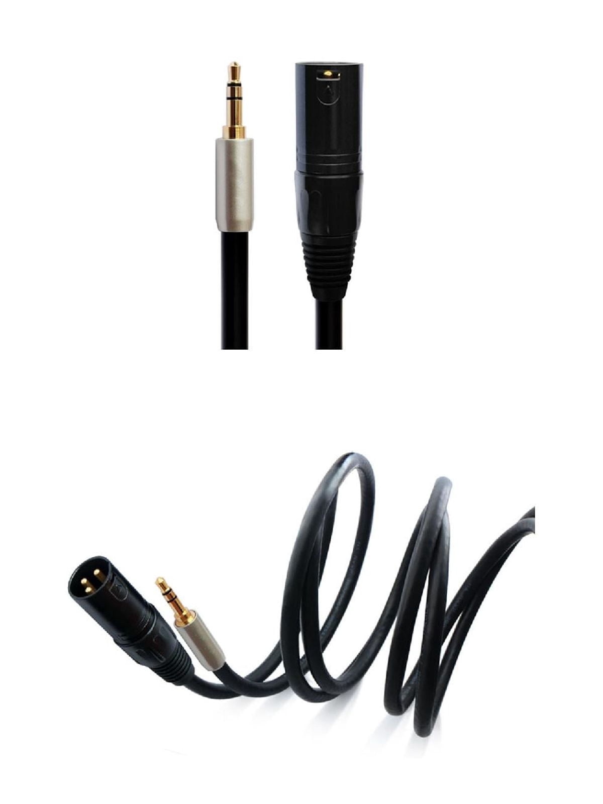 Universal 3.5mm Male to XLR Male Adapter Cable Microphone Cord Connect Devices for Mixing Console Power Amplifier