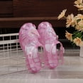 thumbnail image 6 of Gyujnb Girls Heart Sequin Jelly Sandals Soft Sole Casual Footwear,Adjustable Buckle Strap Closed Toe Water Shoes (Toddler, Little Girls),4-4.5 Years, 6 of 8