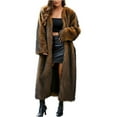 thumbnail image 7 of Ahabrexf Winter Coats for Women,Women's Coat Faux Fur Warm V-Neck Long Winter Jacket, 7 of 7