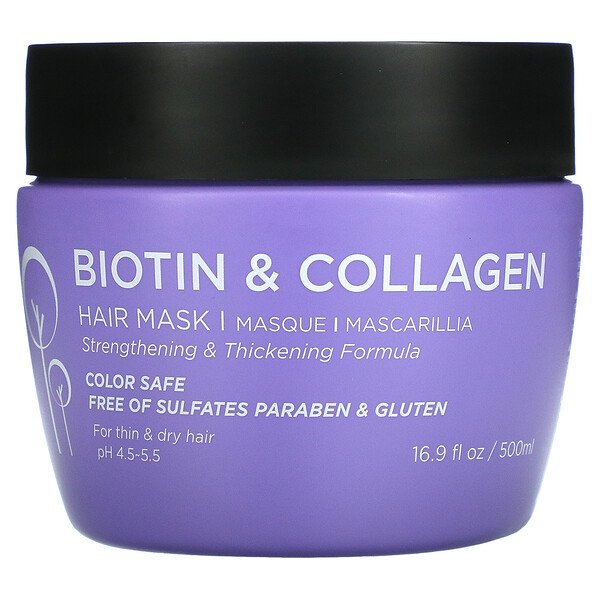 Luseta Beauty, Biotin & Collagen, Hair Mask, 16.9 fl oz (500 ml) Pack