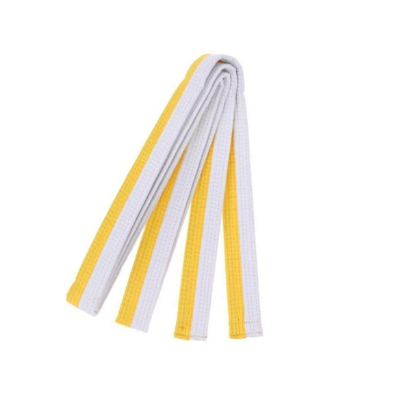VONKY Taekwondo Belt Karate Martial Arts Aikido Double Wrap Belt White and Yellow