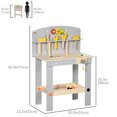 thumbnail image 3 of Qaba Kids Tool Bench with Storage Shelf, 31 Pcs Construction Work Shop Toy, 3 of 10