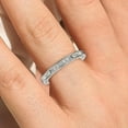 thumbnail image 4 of .10ct Delicate Antique Scroll Diamond Moissanite Wedding Band 18K White Gold Over Silver, 4 of 4