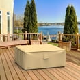 thumbnail image 3 of Budge Large Tan Patio Table/Ottoman Cover, StormBlock™ Savanna, 3 of 9