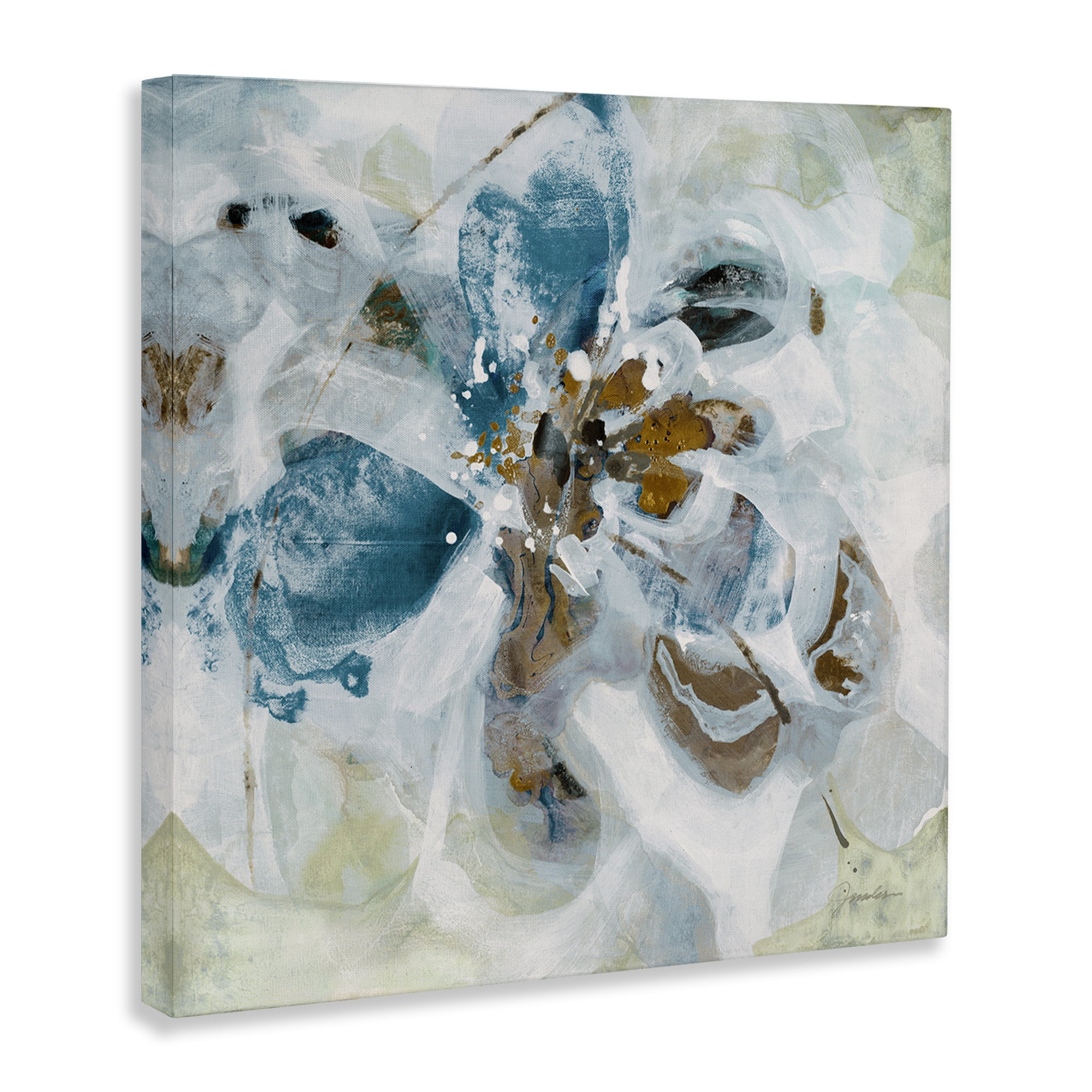 Stupell Industries Abstract Botanical Distortion Abstract Painting Gallery Wrapped Canvas Art Print Wall Art, 30 x 30