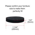 thumbnail image 2 of 12pcs Almohadillas de Fieltro para Muebles Redondas 1 3/4" Antideslizantes Reducen el Ruido para Patas de Sillas y Escritorios Color Negro, 2 of 7