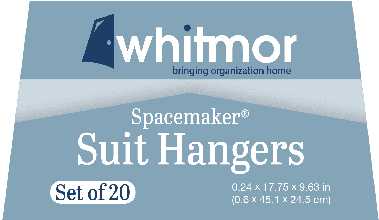 Whitmor Velvet Spacemaker Suit Plastic and Fabric Clothing Hangers, 20 Pack, Beige, Adult