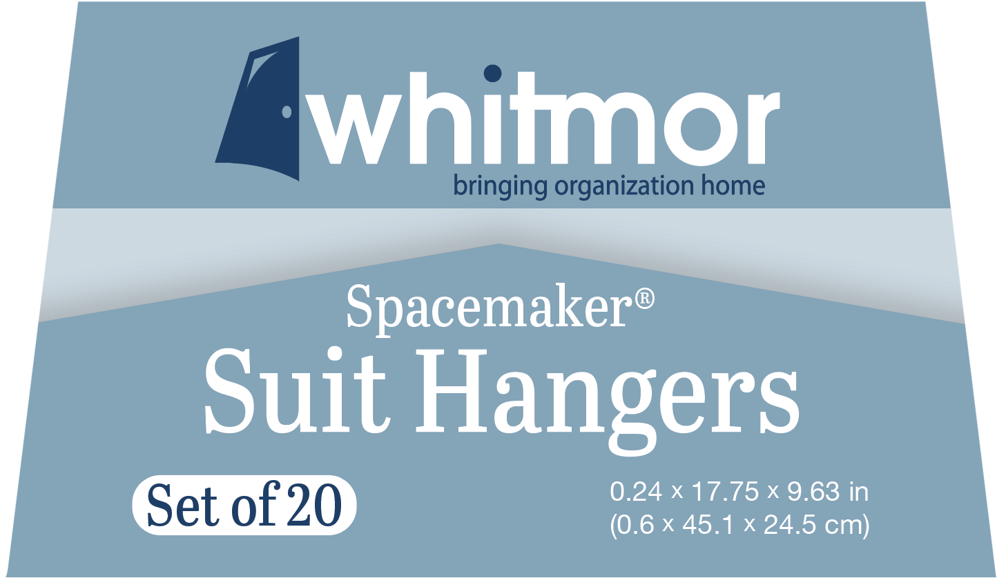 Whitmor Velvet Spacemaker Suit Plastic and Fabric Clothing Hangers, 20 Pack, Beige, Adult - image 2 of 5