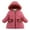 Watermelon Red, variant on Toddler Girls Parka Puffer Jacket with Faux-fur Trim Hood Pockets Windproof Warm Thick Winter Mid Long Down Coat (12 Months, Red)