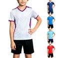 thumbnail image 3 of Letdown Outfit Sets for Boys Kids Sports Short Sleeve Training With Football Theme Breathable Athletic Youth Team Practice Party Photography Clothes Daily Comfort Wear Summer Outfits for Kids, 3 of 8