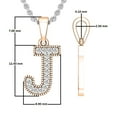 thumbnail image 4 of Dazzlingrock Collection 0.10 Carat (ctw) Round White Diamond Fancy Letter 'J' Initial Pendant 1/10 CT, 18K Rose Gold, 4 of 6