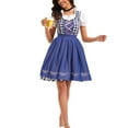 thumbnail image 5 of SWSMCLT Women's Oktoberfest Outfits 2 Pcs Beer Carnival Outfit Halloween Dirndl Dress Bavarian Outfits Party Navy 12, 5 of 5