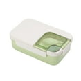 thumbnail image 2 of Lunch Box School Portable Compartments Kitchen Salad Package Microwave Sealing Storage Food Container with Spoon Leak-proof Locking Organizer Green, 2 of 9
