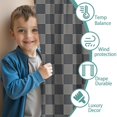thumbnail image 3 of Blackout Kids Curtains,Dark Gray and Light Gray Checkered Pattern Childrens Insulated Curtains Set Of 2,Bedroom Essentials,Toddler Room Decor 42"x54", 3 of 5