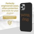 thumbnail image 2 of Case Yard Wooden Case for iPhone-12-Pro-Max Soft TPU Silicone cover Slim Fit Shockproof Wood Protective Phone Cover for Girls Boys Men and Women Supports Wireless Charging Stay Weird Design, 2 of 7