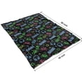 thumbnail image 4 of Multicolor Controllers Games Icons Black Pattern Blanket,Comfortable Soft Lamb Wool Throw Blanket,All Season,Warm Lightweight Blankets for Sofa Bed Couch Living Room Chair,60"x80", 4 of 4
