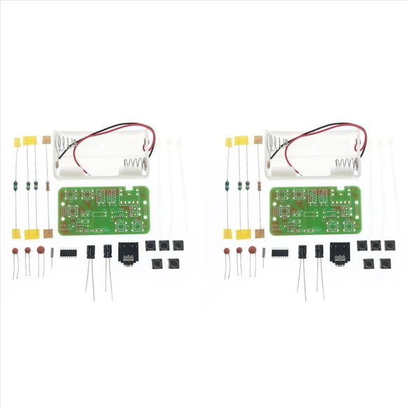 2X Módulo Receptor de Radio Estéreo FM Ajustable de 76-108 MHz Kit de Bricolaje Receptor Inalámbrico Producción Electrónica de Bricolaje