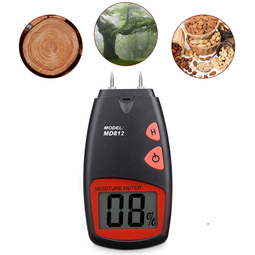 Wood Moisture Meter, Digital Water Leak Detector with LCD Display for