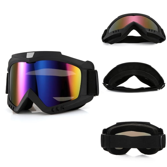 Bike Goggles, Windproof ATV Off-Road Goggle, Wide Vision Riding Motorcycle Goggles, Ski Goggles Men, Anti-Fog UV Protection Over Glasses Windproof Snow Goggles, Motorcycle Accessories