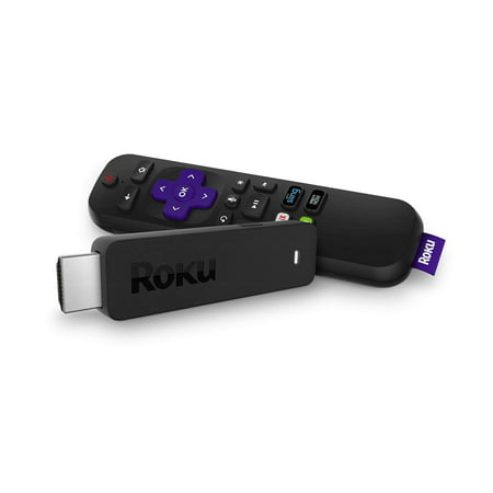 Roku Streaming Stick+ 4K HDR/HD Streaming Media Player with 4X Wireless Range, Voice Remote, TV Power and Volume, Black