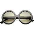 thumbnail image 1 of sunglassLA Unisex Womens Mod Fashion Oversized Jackie O Super Round Sunglasses (Black / Smoke-Gradient) - 50mm, 1 of 4