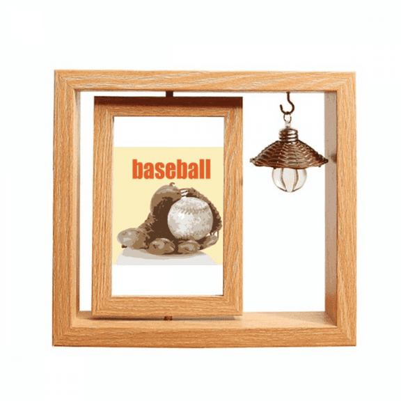 baseball ameteamwork Wooden Rotating Picture Photo Frame 4x6
