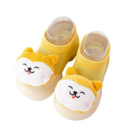 WZHKSN Baby Infant Girls Boys Yellow Soft Sole Casual Shoes 27